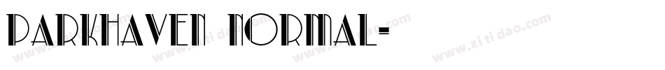 ParkHaven Normal字体转换